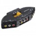 AV-33 AV Converter3 Input 1 Output AV Audio-Video Signal Switch AV Game Selector-Black