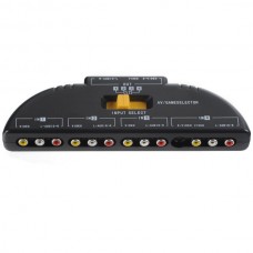 AV4-SVIDEO Audio-Video Switch 4 Input 1 AV Converter