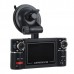 F30 Dual Lens Car DVR 2.7' LCD 8 IR LEDs Digital Zoom Dual Lens 180 Wide Degree Camecorder
