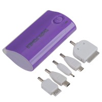 SW-B4467 5200mAh Mobile Power Bank Emergency Battery Charger & Flashlight -Purple