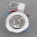 3W LED Ceiling Down Bulb Spot Light Adjustable Recessed Lamp 85-260V 300lm-White