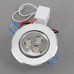 3W LED Ceiling Down Bulb Spot Light Adjustable Recessed Lamp 85-260V 300lm-Warm White