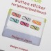 2-Pack Rectangle-shaped Strip Pattern Soft Home Button Sticker