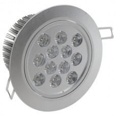 12*1W LED Ceiling Spotlight Lamp Bulb White Light Adjustable Angle 85-265V with Driver