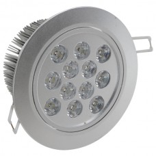 12*1W LED Ceiling Spotlight Lamp Bulb Light Adjustable Angle 85-265V with Driver Warm White