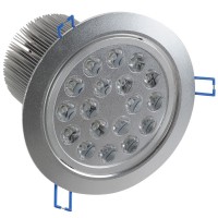 18*1W LED Ceiling Spotlight Lamp Bulb Light Adjustable Angle 85-265V w/ Driver -White