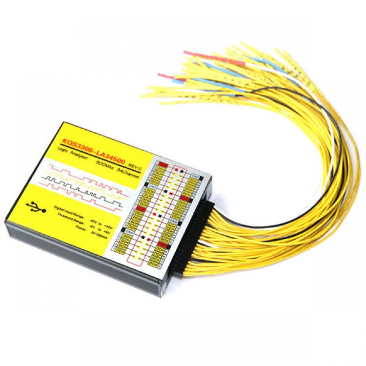 LA500 34CH USB Logic Analyzer Oscilloscope 500M Free Shipping ThanksBuyer