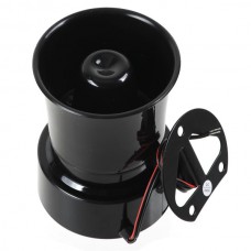 Black Waterproof Electronic Horn Alarm Bell Siren Loudspeaker