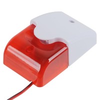 Mini Strobe Siren 12VDC with Strobe Light for Security System-Red