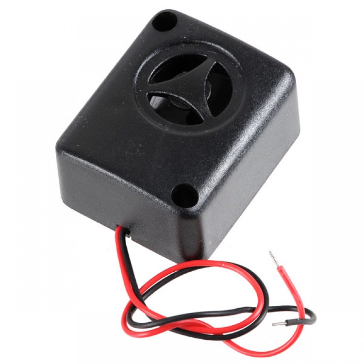 Piezo Alarm High Intensity Mini Siren Louder MedSlow Warble ToneBlack