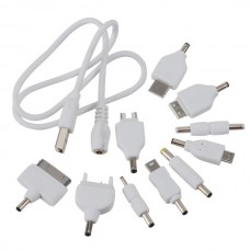 9 in 1 USB Port to DC 3.5mm Charger Cable Kit White for PPS 1000 2000