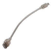 18cm USB A Female to USB Mini B Female Adapter Cable for Ipad-Transparent