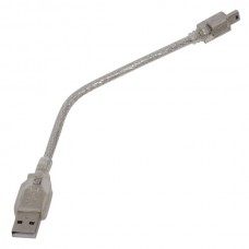 18cm USB A Male to USB Mini B Female Adapter Cable for Ipad-Transparent