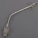 18cm USB A Male to USB Mini B Female Adapter Cable for Ipad-Transparent