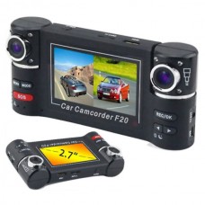 F20 Dual Camera 720P Two Channels Car Video Audio Recorder DVR Motion Detect with RC Controller