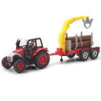 4109-03 1:43 Scale Farm Tractor with Logging Trailers