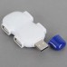 Car Shape 4 port USB 2.0 Hub 480Mbps for PC Notebook