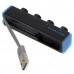 USB 2.0 High Speed 4 Port USB Mini Hub Connectors for Note Book-Black