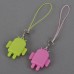 2PCS USB Card Reader Android Robot Doll Lover Mobile Phone Strap Chains