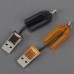 2pcs USB 2.0 T-Flash/TF/Micro SD Memory Card Reader Writer Black+Orange