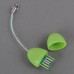 2pcs USB Round T-Flash Micro SD Card Reader String-Green