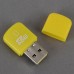 2PCS USB 2.0 Professional Micro SD TF T-Flash Card Reader/Writer Yellow