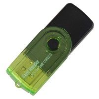 USB 2.0 All in 1 Memory Multi-Card Reader SDHC MS/SD/TF-Yellow