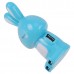 Hi-speed Shy Rabbit 4 Ports USB HUB USB2.0 HUB-Blue