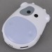 White Plastic Milk Cow Design High Speed USB 2.0 4 Port HUB