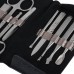 CK12-A01 Stainless Steel Nail Clippers Manicure Pedicure Care Cuticle Cutter Set Kit