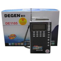 DEGEN DE1105 Radio PLL AM / FM-stereo / SW / MW Full Bands Dual Conversion World Radio