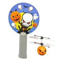 Mini Magic Flyer UFO RC Interactive Helicopter Pumpkin Design with IR Sensor Remote Control