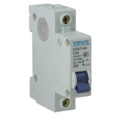 DZ47-63 C50 1P1 Pole 50A Plastic Housing Miniature Circuit Breaker