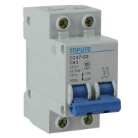 DZ47-63 C63 AC 400V Two Pole Mini Circuit Breaker 63A