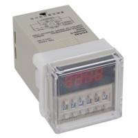 AC 220V Digital Timer Programmable Circle Double Time Delay Relay DH48S-S