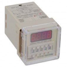 Qianji DH48S-1Z DC 24V 4 Digits Preset Electrical Time Relay