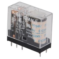 JQX-14FC 2Z DC 24V Coil Mini PCB Power Relay SPDT 6 Pin 1 NO 1 NC 5-Pack