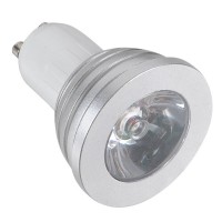RGB 3W 85-220V LED GU10 Base Type LED Lamp with Remote Controller