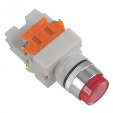 24V Signal Light 1NO 1NC Red Push Press Button Switch Locking Type