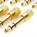 6.35mm Female to 3.5mm Male Audio Jack Adapters 10-Pack