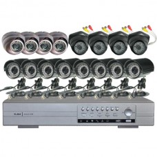 IR Audio Dome CCTV Camera NET Network 16CH DVR Security System 1000GB HDD