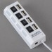 4-Port USB 2.0 Hub High Speed ON/OFF Sharing Switch For PC Laptop-White