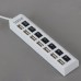 7-Port USB 2.0 Hub High Speed ON/OFF Sharing Switch For PC Laptop-White
