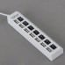 7-Port USB 2.0 Hub High Speed ON/OFF Sharing Switch For PC Laptop-White