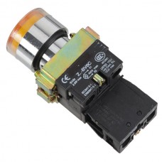 1 N/O XB2BW31B1C Momentary Yellow Flush Pushbutton With 24VDC Pilot Light Lamp