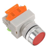 LAY7 (PBCY090)LAY37 Red Pushbutton Switch Flat Push Button