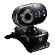 SSK SPC032 Webcam PC Camera with Micro and Speaker 1.3MP-Black