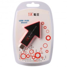 SSK SHU013 High Speed USB HUB 3-Port USB Hub-Red