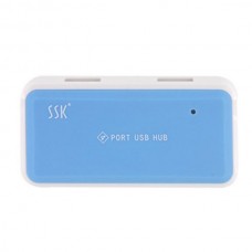 SSK SHU008 4-Port USB Hub High Speed HUB USB-Blue