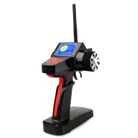 TG-04C 2.4Ghz 3-Channel Color LCD Transmitter and Receiver Set For RC Cars Toys Black